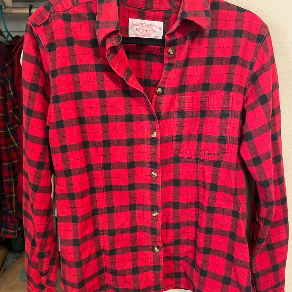 Vintage Filson Garment Red and Black Plaid Shirt